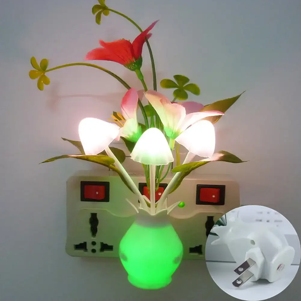 Whimsical Mushroom LED Night Light with Color-Changing Sensor