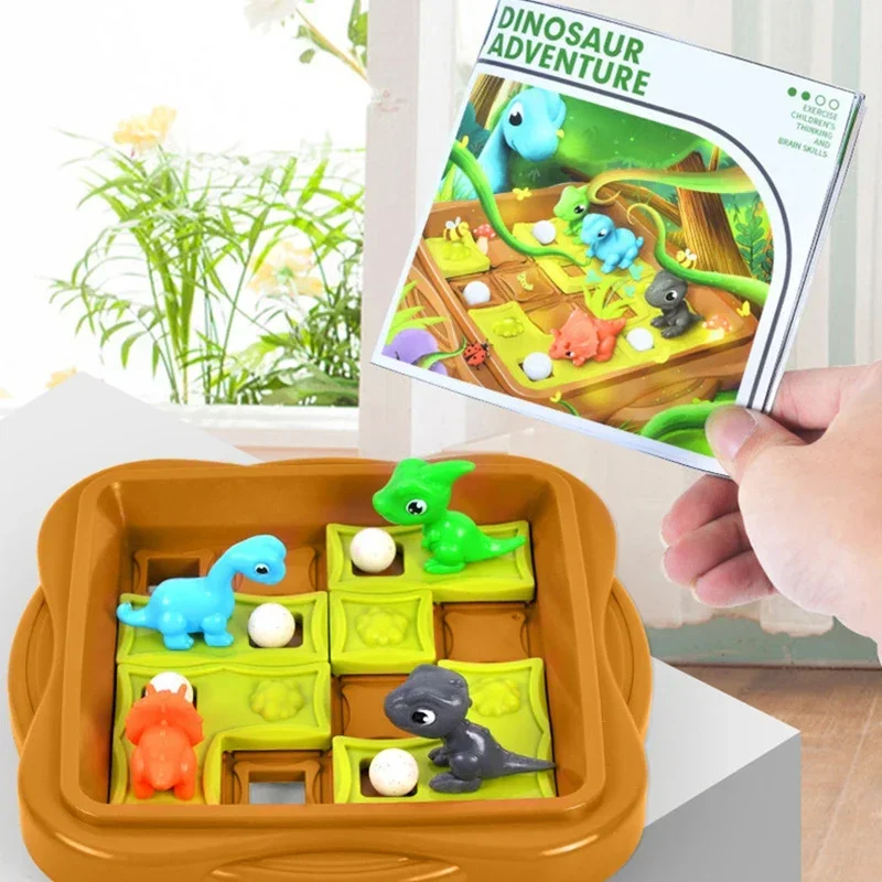 Children's Puzzle Logic Thinking Training Toy Dinosaur Adventure Challenge Parent-child Interactive Desktop Strategy Game