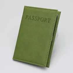 Stylish PU Leather Unisex Passport and Card Holder Wallet (Light Green)