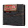 Universal canvas wallet, short men's bifold wallet, multiple card slots, cash clip, ultra-thin simple design wallet 3