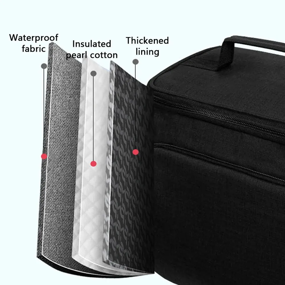 Lunch Bag Large Reusable With Adjustable Shoulder Strap For Women Men