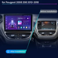 Junsun-Autoradio Android sans fil pour KIT, CarPlay, Auto, Limitation GPS, 2 Din, 2008, 208, 2012, 2018 2