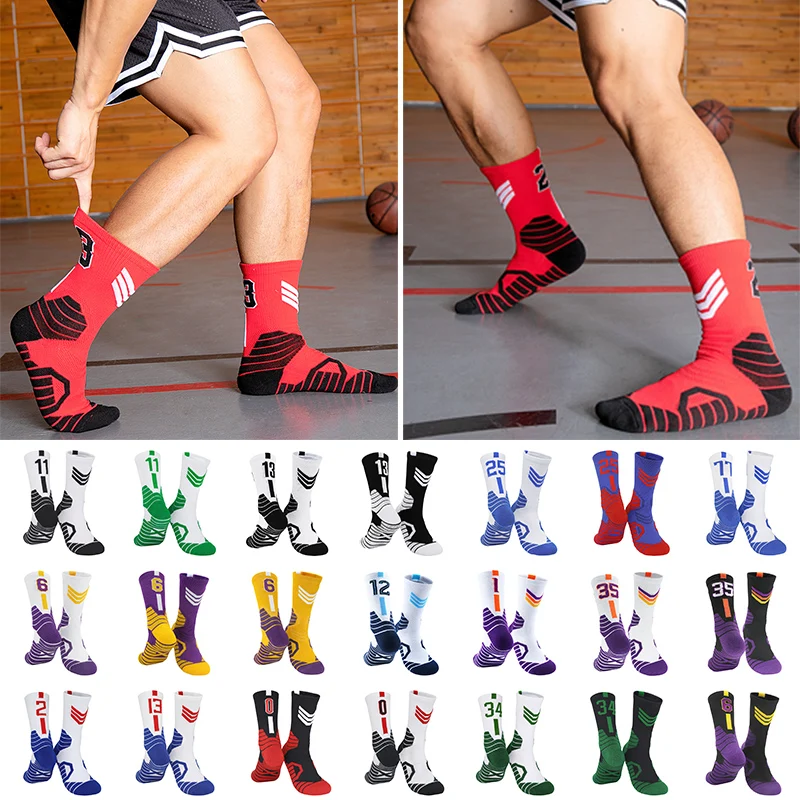 

Socks Outdoor Men Elite Basketball Socks New Running Men Non-slip Basketball Socks Breathable Sweat Absorbing Cycling Socks