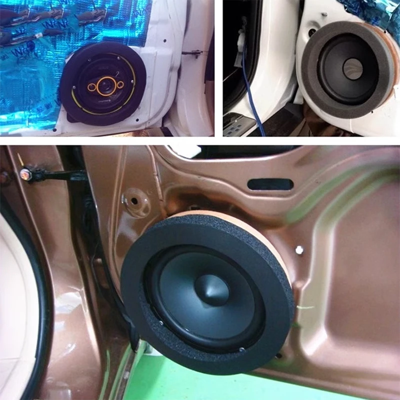 6.5 inch Car Stereo Speaker Ring Sound Insulation Foam Sealing Speaker Sponge Self-adhesive Sponge Pad Car Interior Supplies sound insulation ring soundproofing foam sound absorbing foam