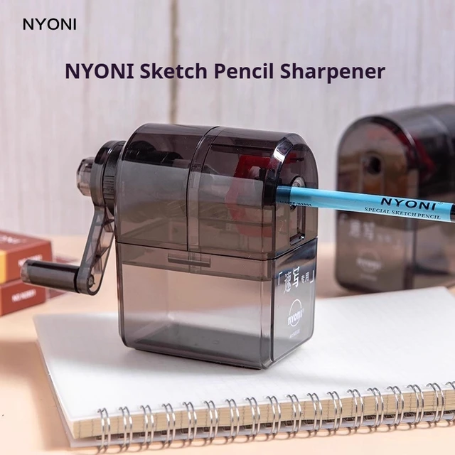 Manual Pencil Sharpener Adjustable Long Pencil Nibs Sharpens Hand-cranked Mechanical Tool for Graphite Colored Pencils Sketching 1