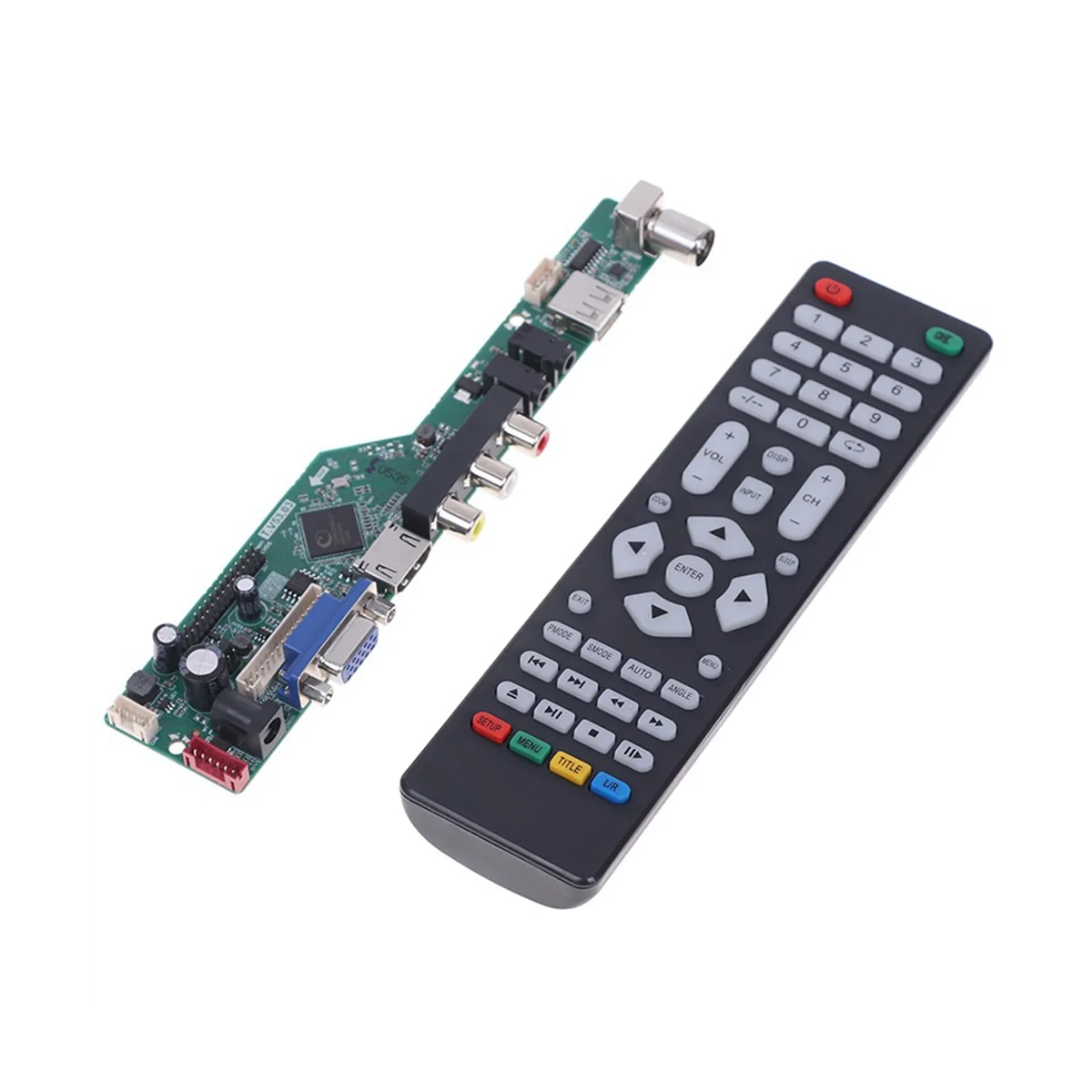 

High Quality T.V53.03 Universal LCD TV Controller Driver Board V53 Analog TV TV/AV/PC/HD/USB Media Motherboard C