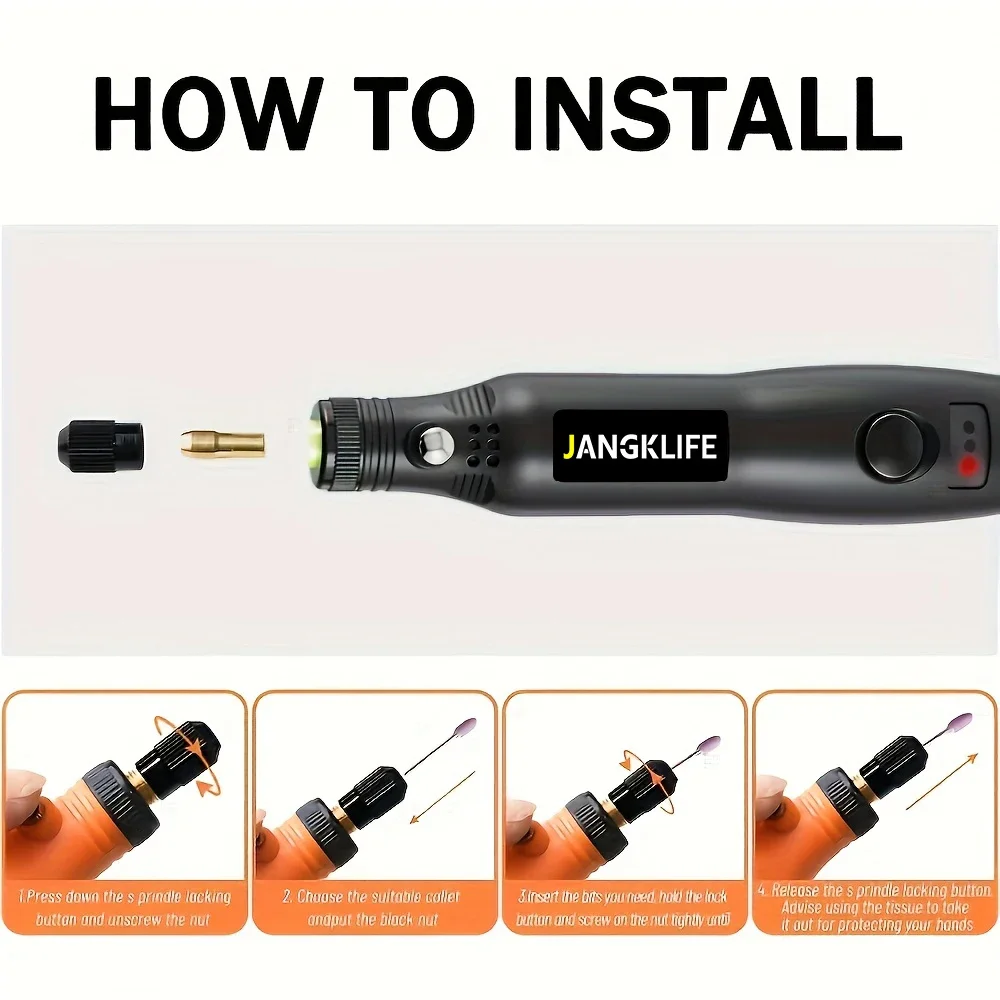 Usb Electric Engraver Pen Set Cordless Rotary Tool Kit Woodworking