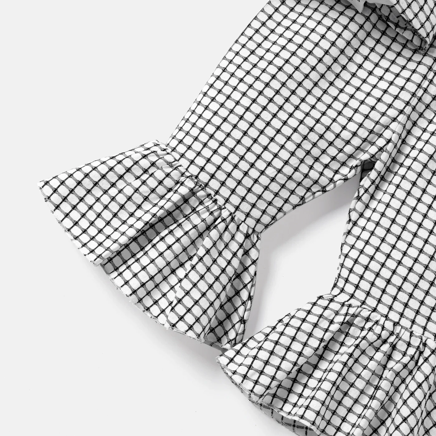 3PCS Baby Girl Gingham Outfit 4