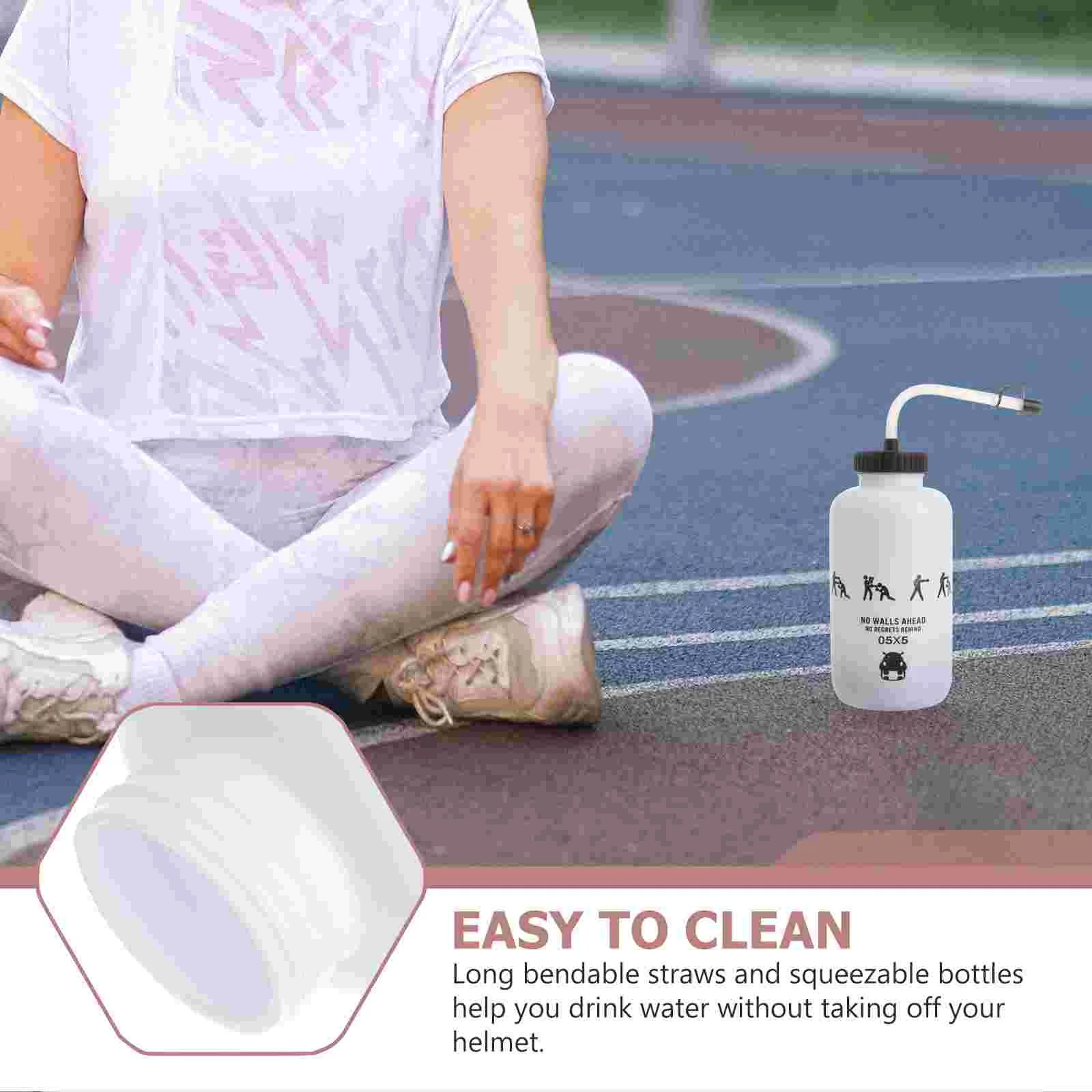 Big Water Bottle With Long Straw Plastic Goalie Boxing Big Water Bottle Liter For Sport Perfect For Football