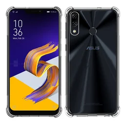 Air Cushion Shockproof Silicone Soft Back Cover - Airbag TPU Case for Zenfone 5Z ZS620KL (Transparent)