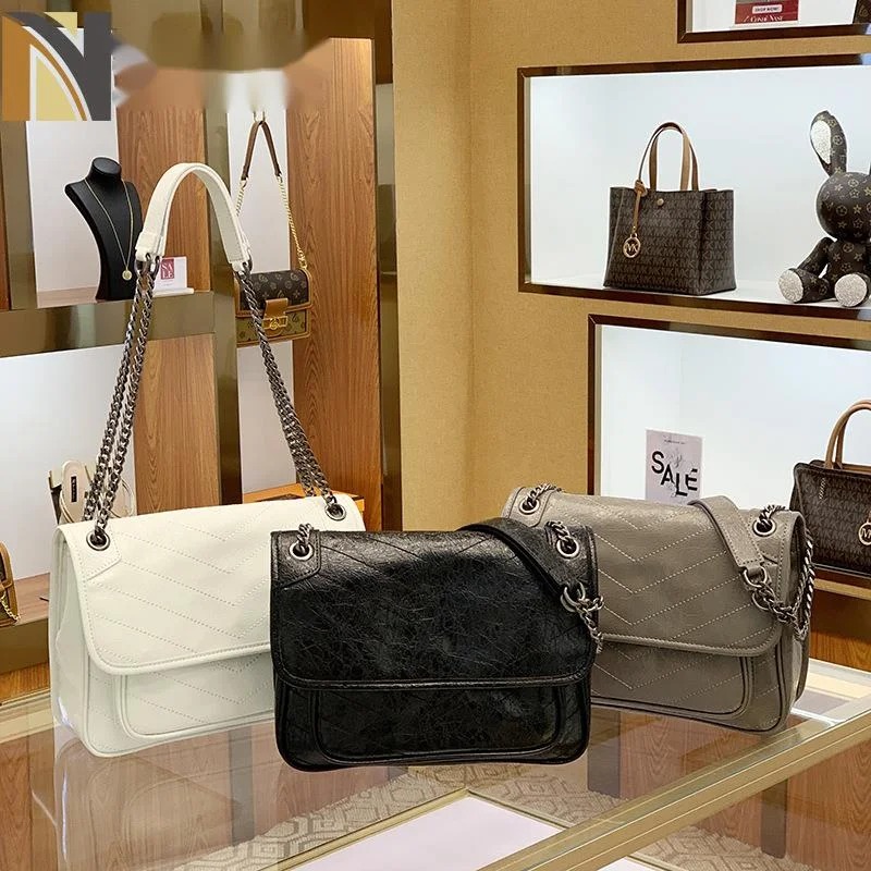 

Складчатая прогулочная сумка, новинка осень/зима 2023, сумка на цепочке высокого качества и большой емкости, женская сумка через плечо на одно плечо