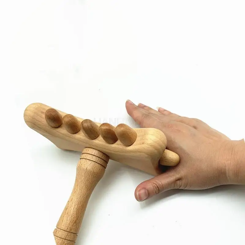 Wood Therapy Massage Tools Gua Sha Lymphatic Drainage Tool Relief Muscle Soreness Anti Cellulite Trigger Points Massage Hammer