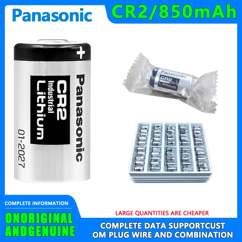 1 Pz Originale Panasonic Cr2 Telemetro Fotocamera Fotocamera Polaroid Batteria 3V Litio Range Finder Blocco Freno A Disco Fuji Polaroid