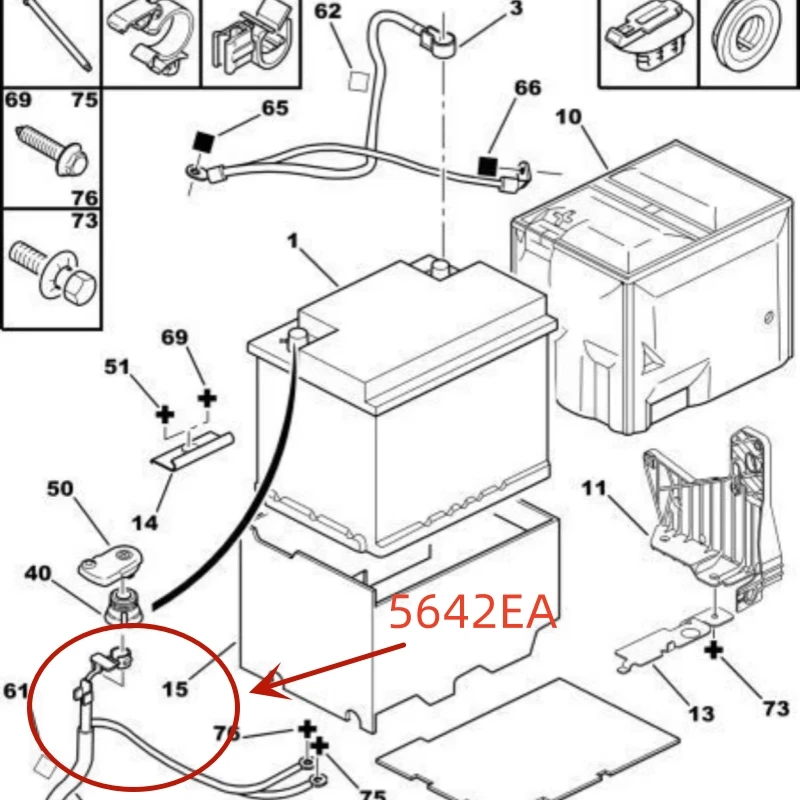 9674857380 ͸  װƼ ̺, Ǫ 206 207 206CC Ʈο C2 װƼ ̾ 5638L7 5642EA  
