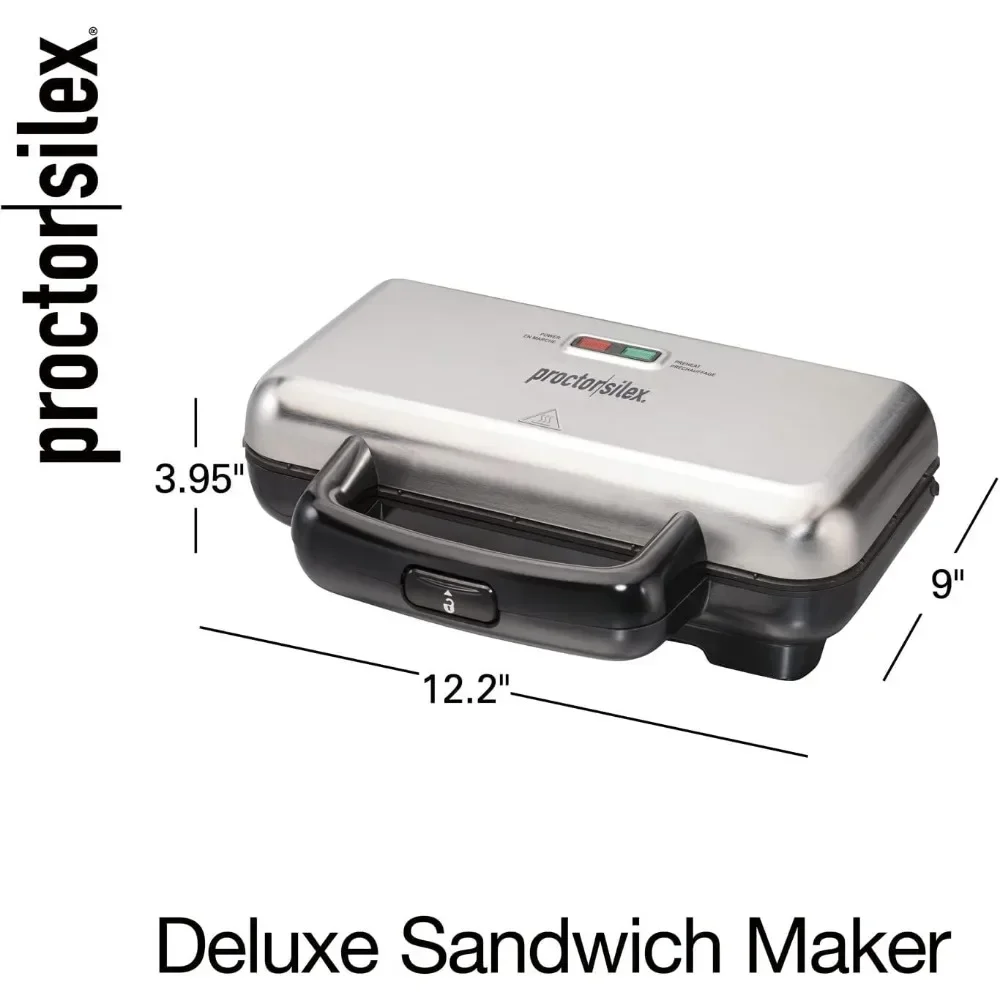 Sandwich Maker with Nonstick Ceramic Plates 5