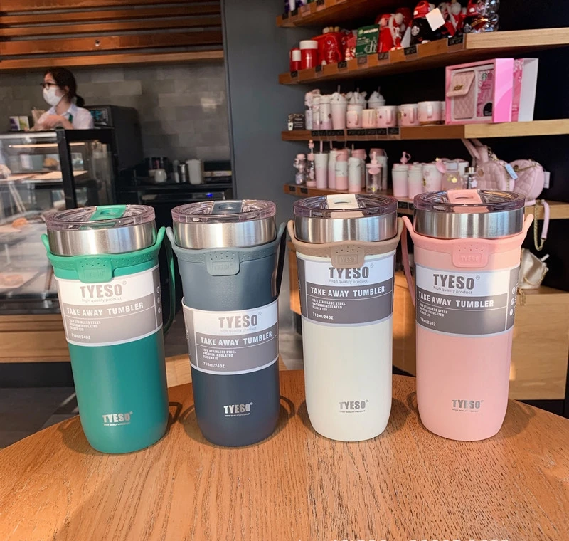 550ML/710ML Thermos Flask Double Wall Stainless Steel Coffee Mug Tyeso Car Mug Travel Thermo Cup Thermo Mug copo termico botella