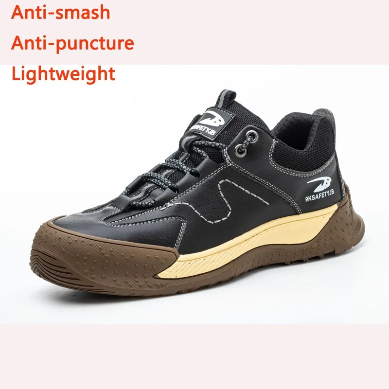 

2023 New Four Seasons Cowhide Safety Shoes Light Breathable Zapatos De Seguridad Hombre Impact Resistant And Puncture Resistant