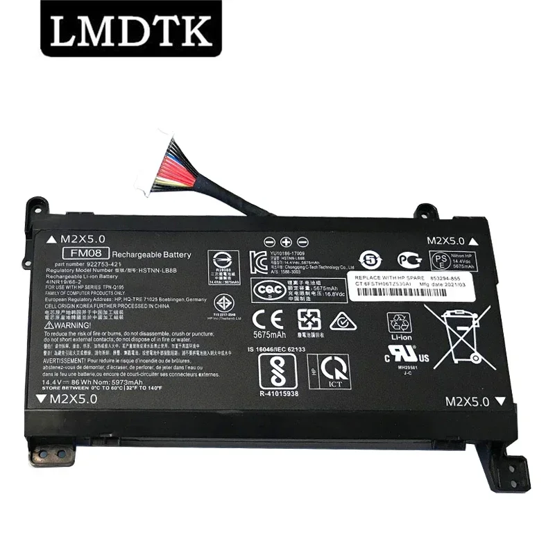 LMDTK Новый FM08 Аккумулятор для ноутбука HP OMEN 17-an013TX 17-an014TX HSTNN-LB8B 8922753-421