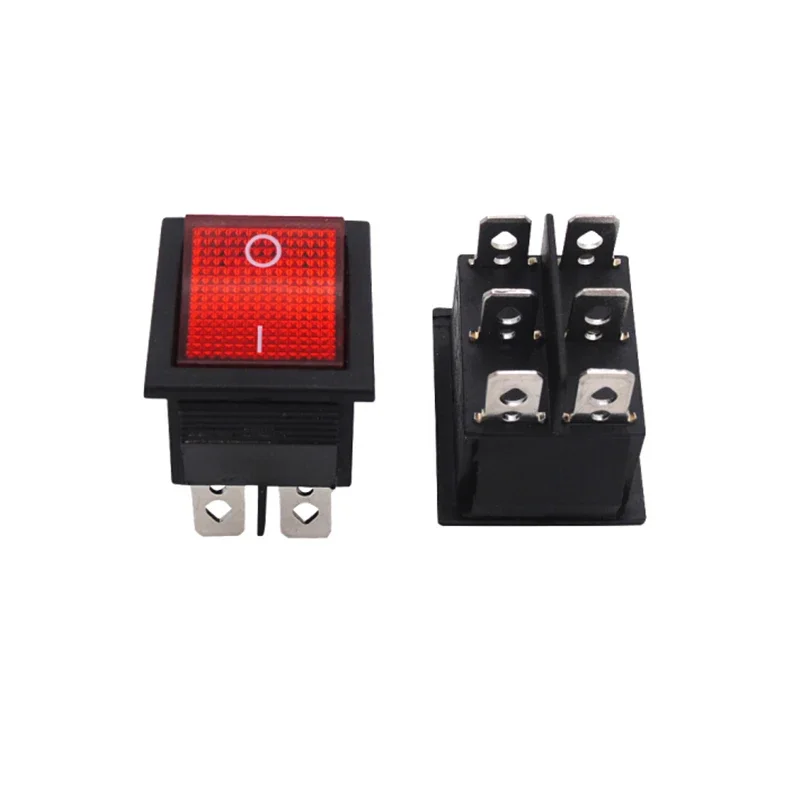 KCD4 Rocker Switch On Off 6 Pin With Led 4 16A 250V 220V T85 20A Small 6Pin 4Pin Light For 2 Position 220 230V Lamp 10A Rocket - 5