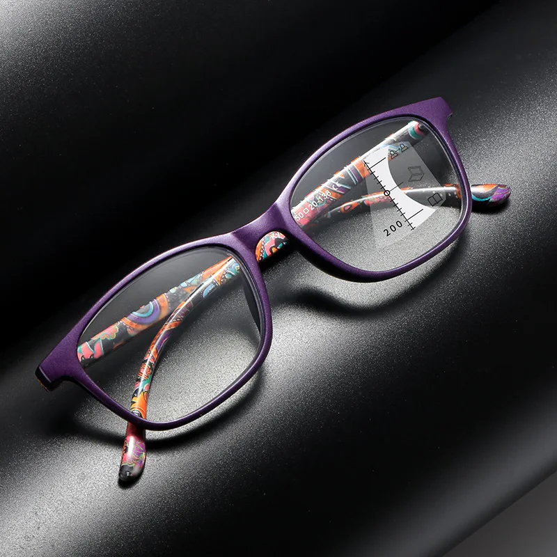 Progressive Multifocal Reading Glasses Women Anti Blue Light Presbyopia Eyeglasses Computer Eyewear Look Near Far +1.0 To +4.0 3