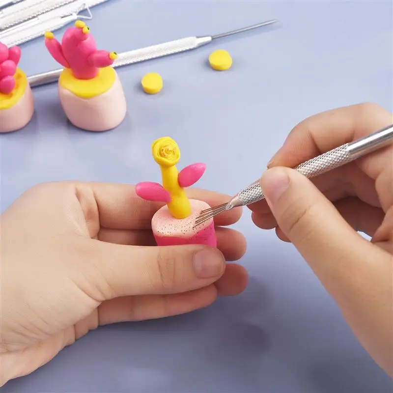 Texture Pottery Clay Tools DIY Tool Carving Clay Stainless Steel Tool DIY Pottery Modeling Hole Punch Sculpture