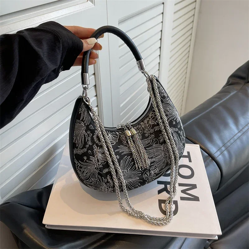 

2023 модные женские сумки на плечо для женщин, летняя роскошная сумка, милые сумки с полумесяцем, высококачественные сумки через плечо из искусственной кожи и кошелек