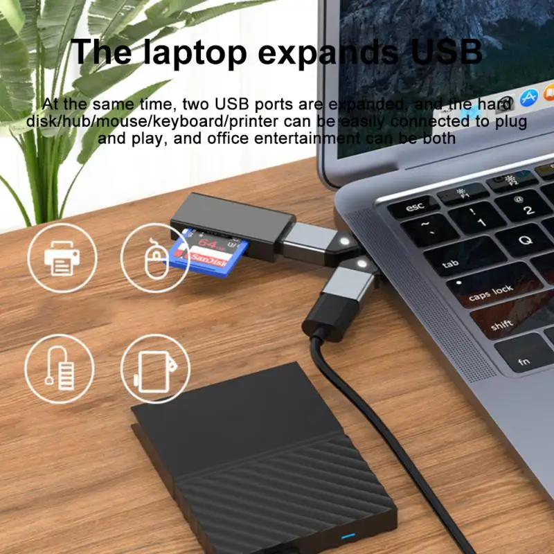 45&deg; Angled Type-C To USB 3.0 OTG Adapter Micro Male To USB Female Converter For Flash Drive U Disk Reader For MacBook Pro Phone