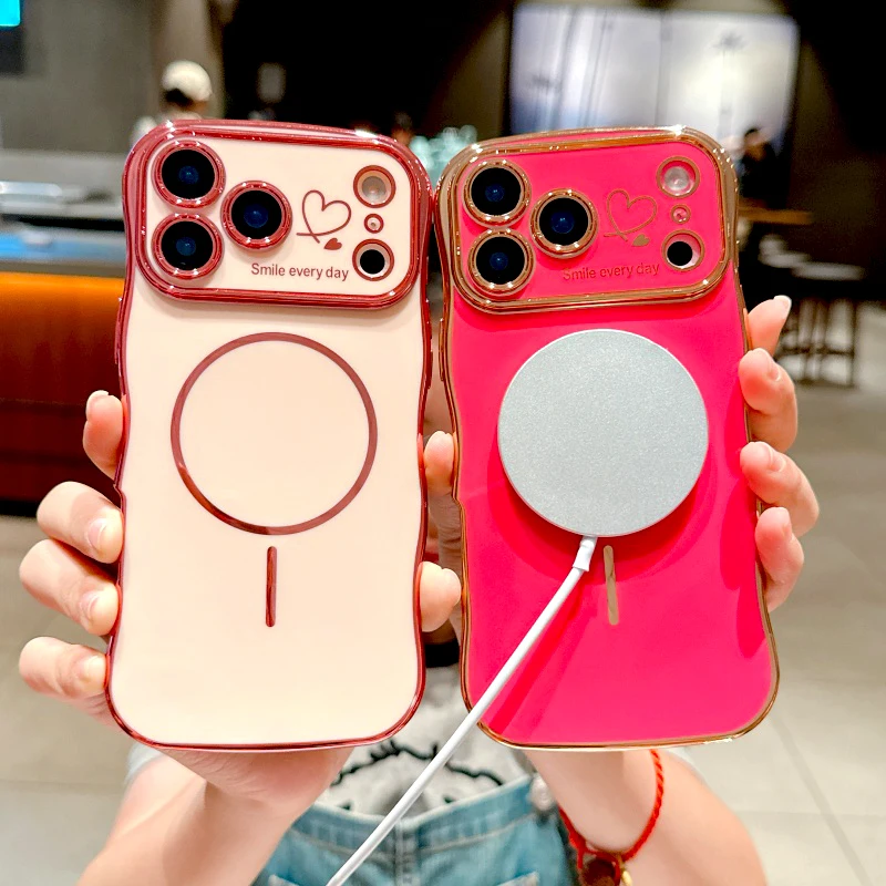 Luxury Plating Soft TPU Cover Case with MagSafe Charging Compatibility
