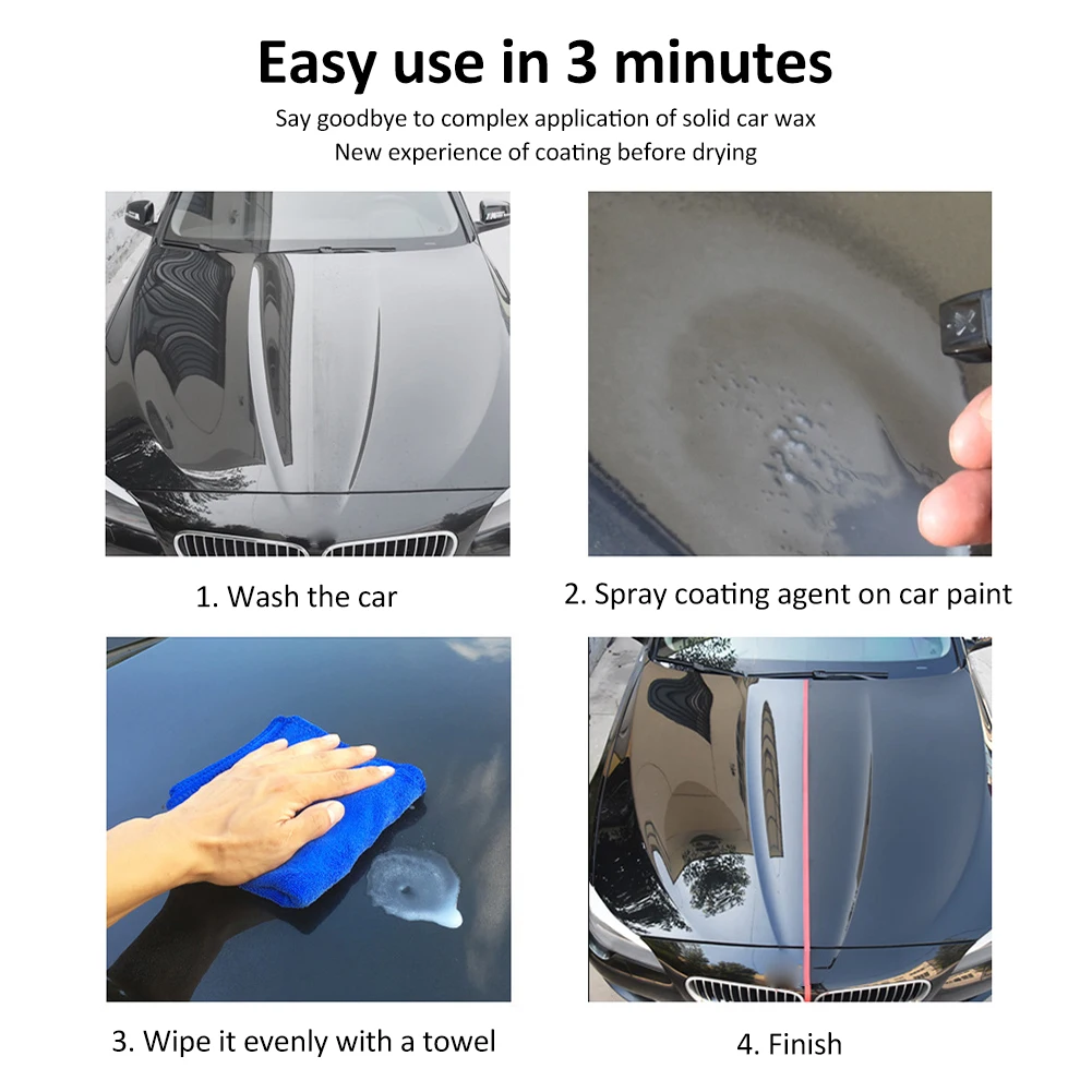 Ceramic Car Coating 1000ML 9H Nano Liquid Glass Plated Crystal Hydrophobic Waterproof Polishing Paint Hardness Car Polish Wax