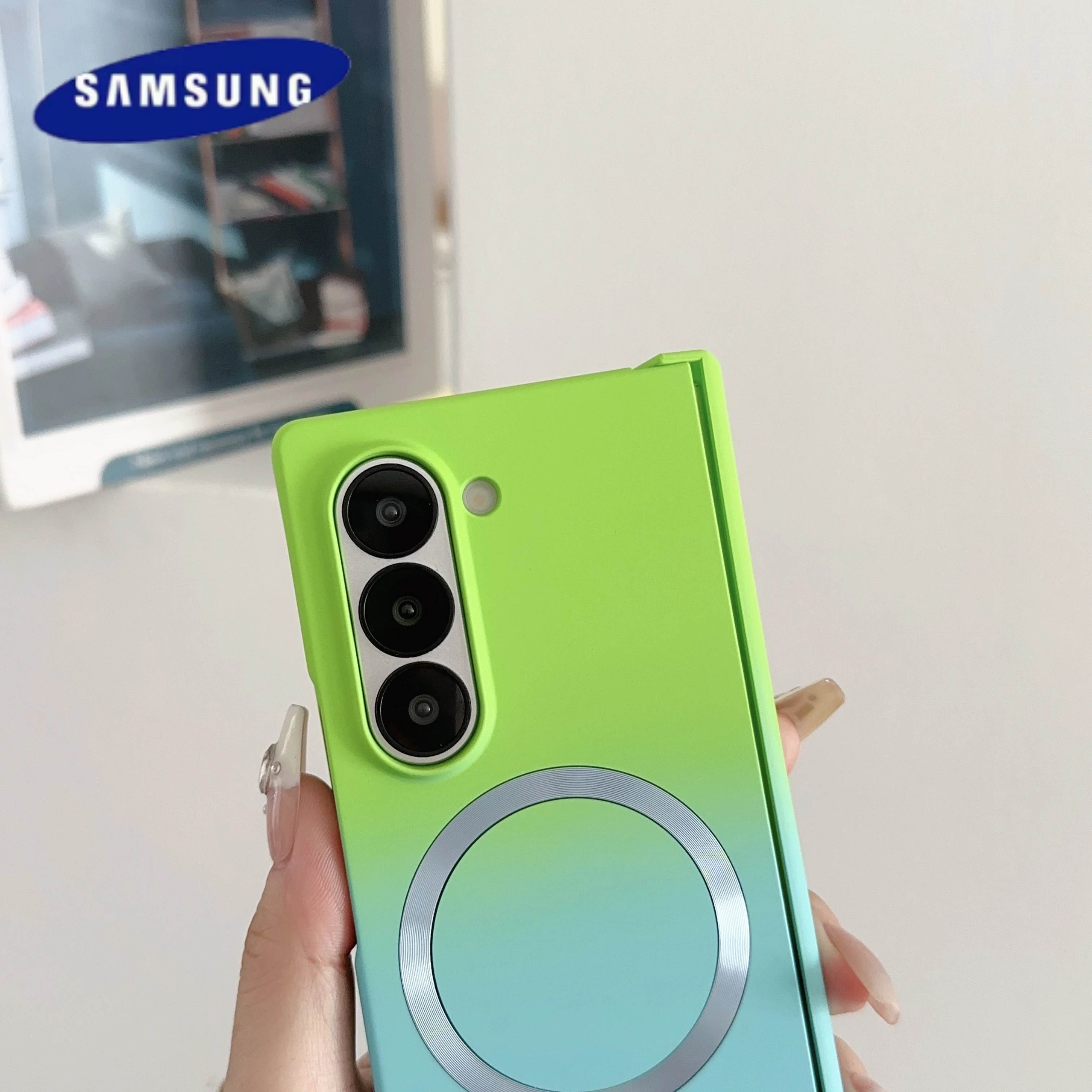Magnetic Gradient Liquid Silicone Shockproof Luxury Case