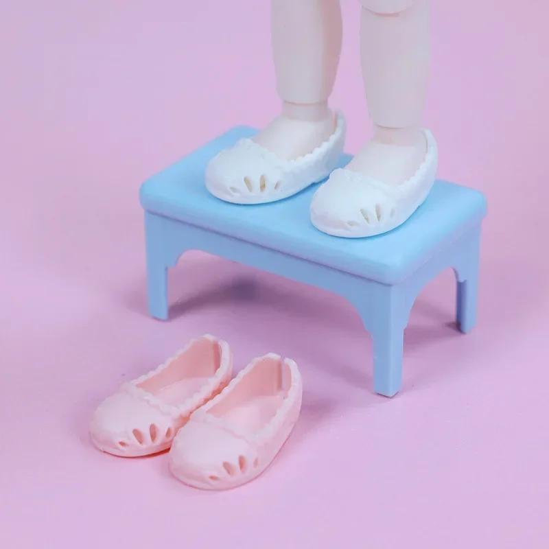 Doll Shoes Doll Stand Doll Accessories 4 Pairs High Quality Shoes for 16cm BJD Dolls Stand Other Accessories General-Purpose 1/8 Doll Body PVC