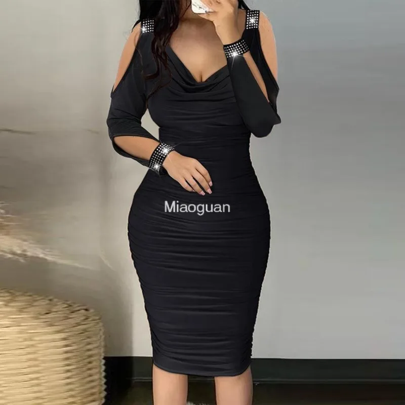 

Dress for Women Clothing 2024 Autumn Winter Hip Slim Sexy Mini Skirt Elegant Female Evening Party Vestidos Formal Occas Dress XL