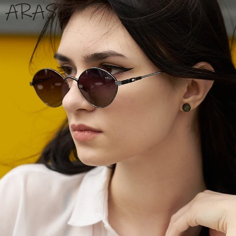 

Vintage Oval Sunglasses Women 2023 Trends Punk Small Frame Sun Glasses Men Shades UV400 Fashion Luxury Brand Steampunk Sunglass