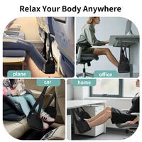 Newest Airplane Foot Hammock Airline Foot Rest With Removable Pad Adjustable Strap Foot Hammock With Menory Foam For Travel 5