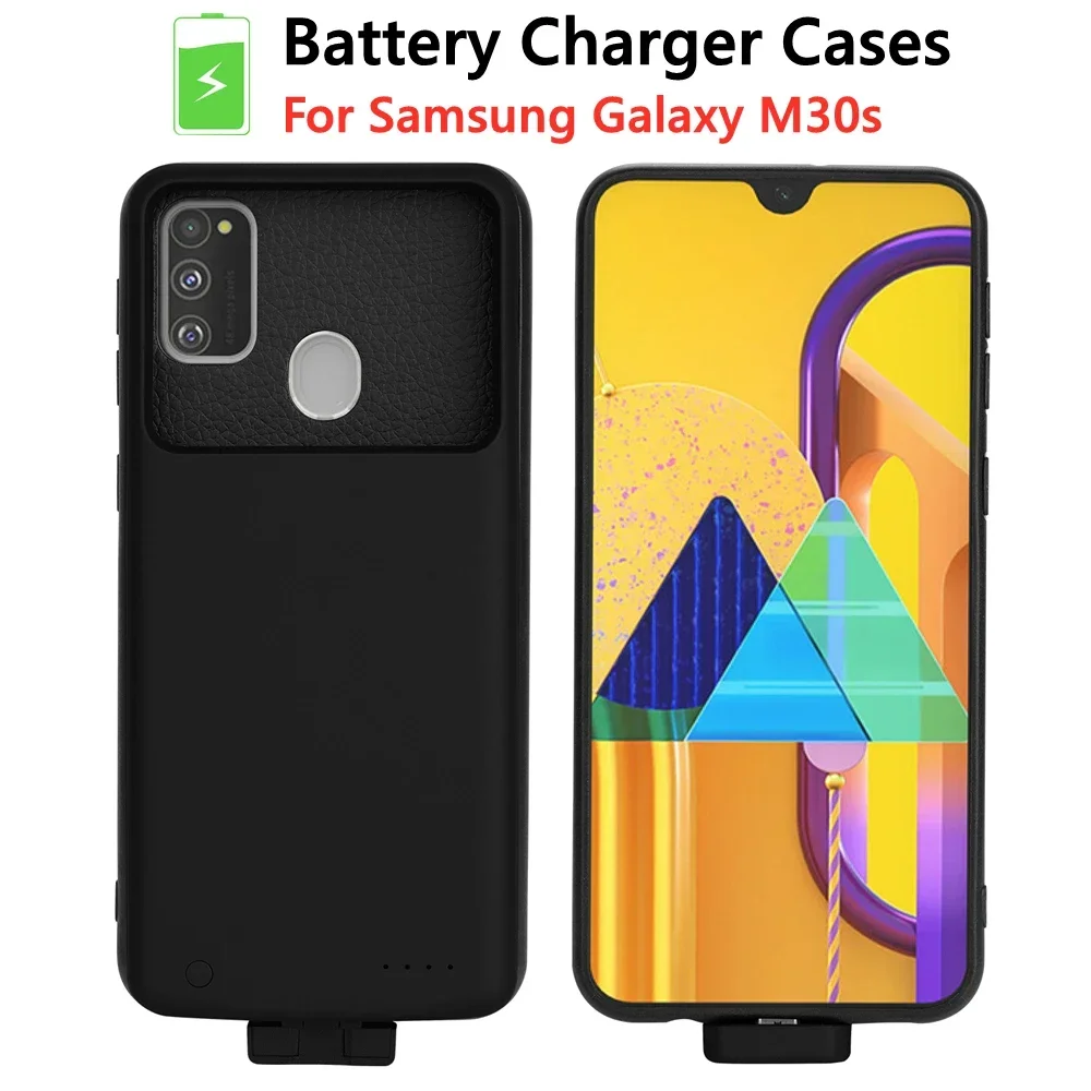 

NTSPACE Backup Powerbank Case For Samsung Galaxy M30s Battery Charger Cases 5000mAh External Battery Power Bank Charging Cover