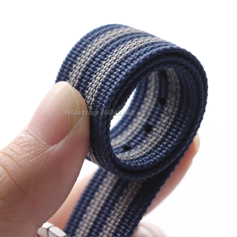 Premium 20mm Waterproof Nylon Watch Strap with Sport Folding Buckle