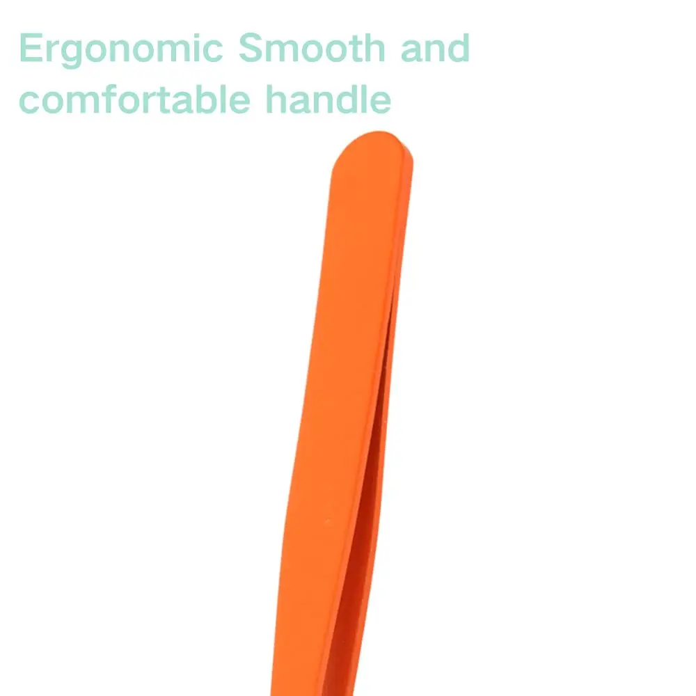 전문가용 4개 다채로운 스테인레스 스틸 눈썹 핀셋 세트 - 경사진 팁, 정밀 제모 및 여행용 케이스 메이크업 도구