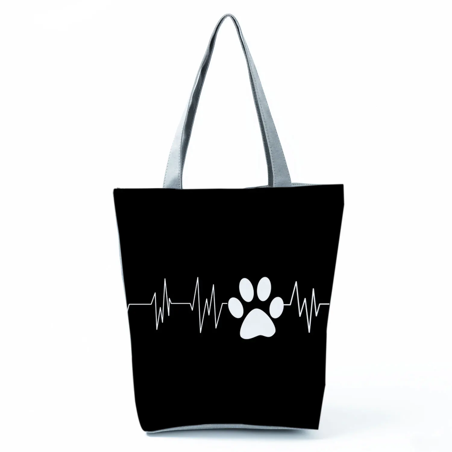 2022 New Fashion Women Dogs Paws Tote Love Dogs Funny Casual Handbags Kawaii Female Shoulder Bag Eco High Capacity Shopping Bags 
