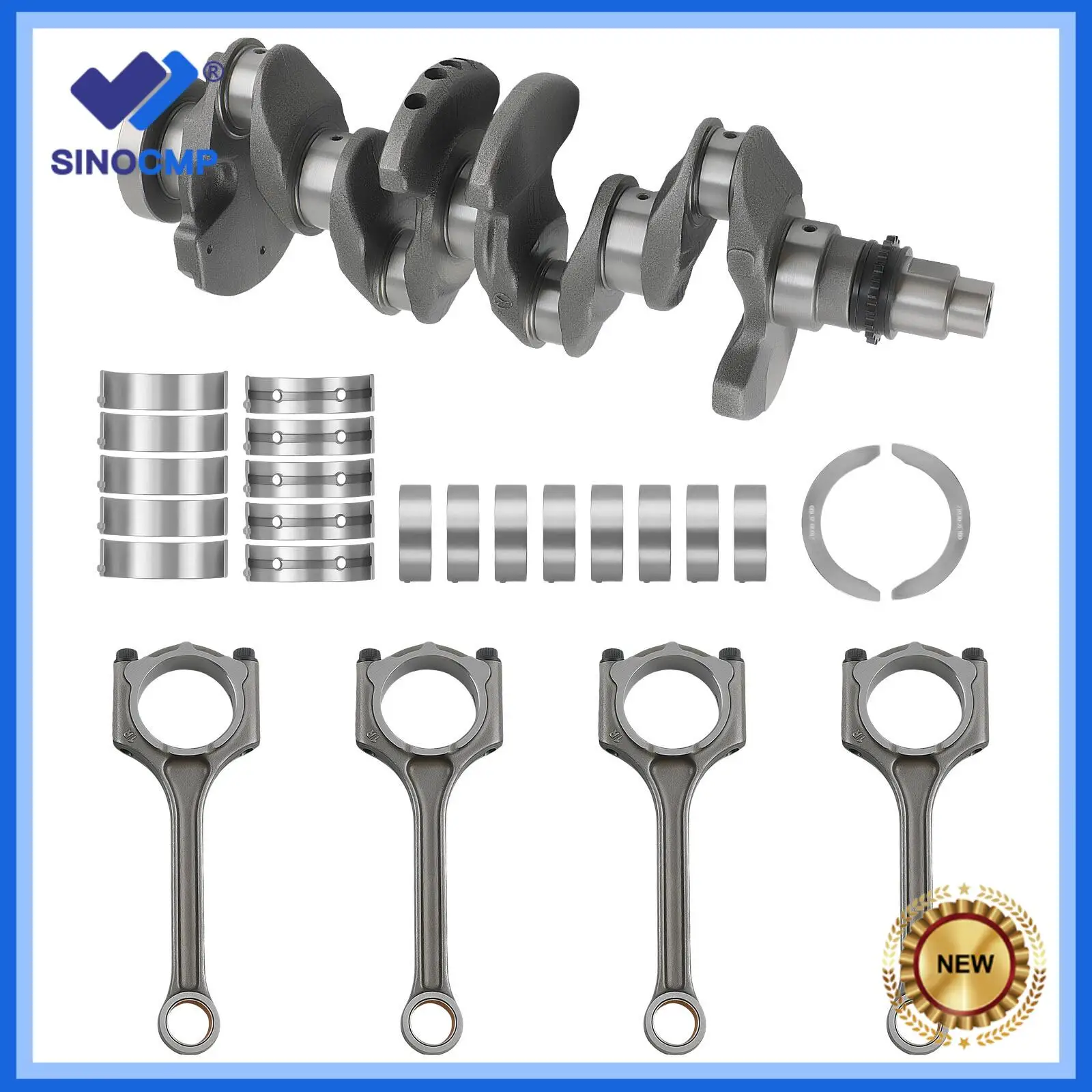 Soillar 4 Piston & Rings Kit For Kia Soul Forte 2.0L 2014-2018 - 23041-2E210