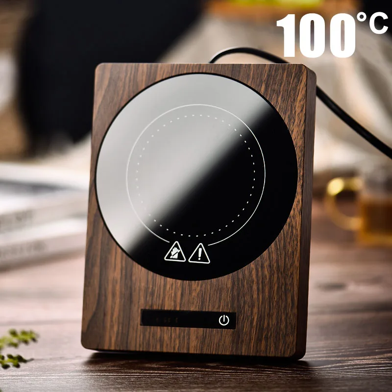Heating Coaster Coffee Heater 200W Cup Heater Mug Warmer 100&deg;C Hot Tea Maker Mini Induction Cooker 5 Gear Warmer Coaster Heating Pad Electric Hot Plate 220V