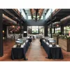 8 Packs 90 x 132 Inch Tablecloth, Black Polyester Table Cloth for 6ft Rectangle Tables, Stain and Wrinkle Resistant Washable 5