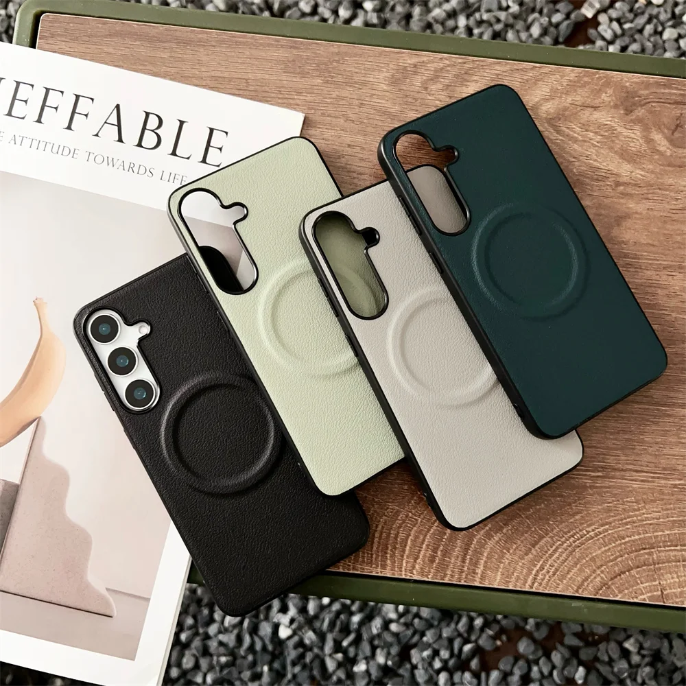 Luxury Magnetic Leather Case - Premium Shockproof PU Soft Cover