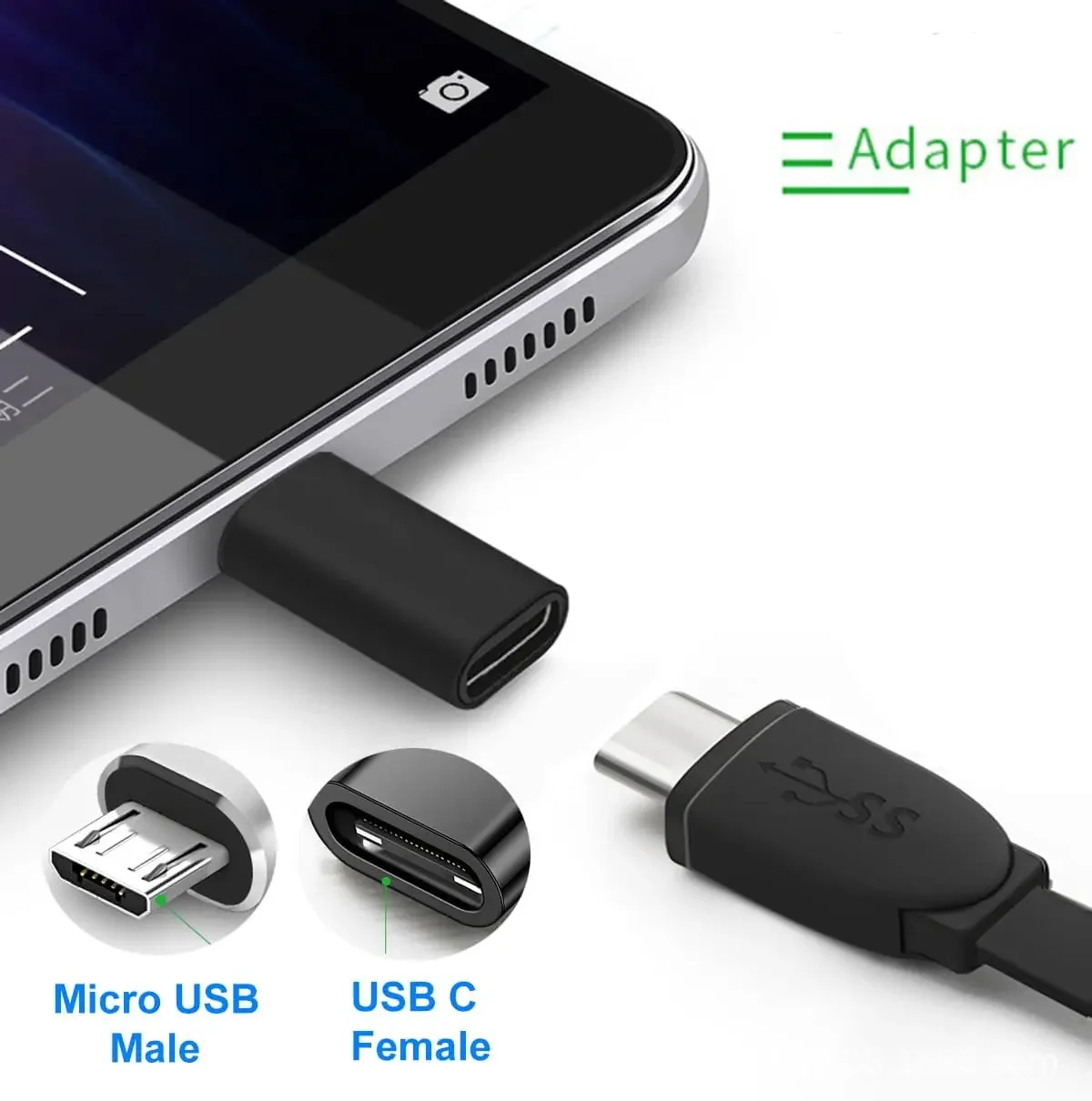 USB Type C Female To Micro USB Male Adapter Type-C Micro Charger Convert Connector for Xiaomi Redmi Huawei Phone Converter usb to type c adapter