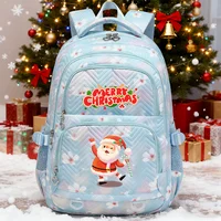 Christmas Zipper Computer Backpack Simple Solid Color Bag School Commuting Pack Durable Practical Multi-scene
