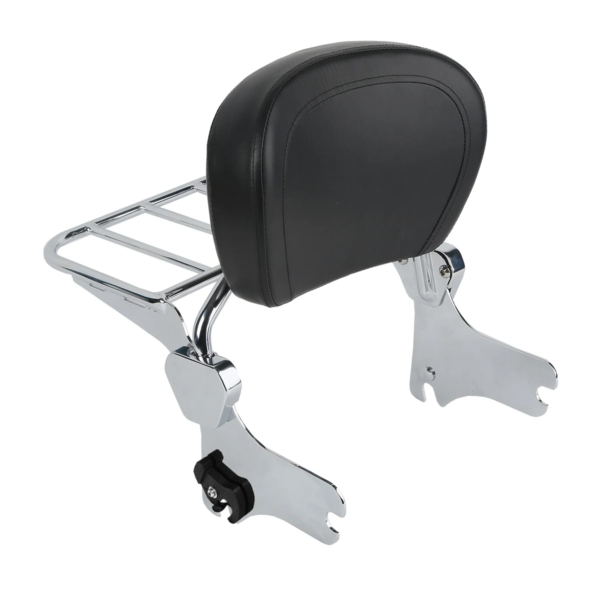 Motorcycle Detachable Backrest Sissy Bar Luggage Rack For Harley Touring Road King FLHT 1994-2008