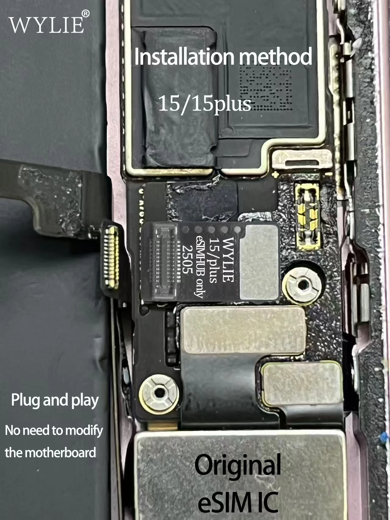 Cavo flessibile Wylie per iPhone 15, 15 Plus, iPhone 16, 16 Plus con eSIM, solo soluzione, senza CNC, senza SIM fisica richiesta - Image 3