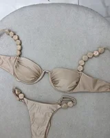 2025 Sexy Bikini Set High Waist Golden Printed Women Swimwear Push Up Bikinis Swimsuit Female Biquini Bathing Suit