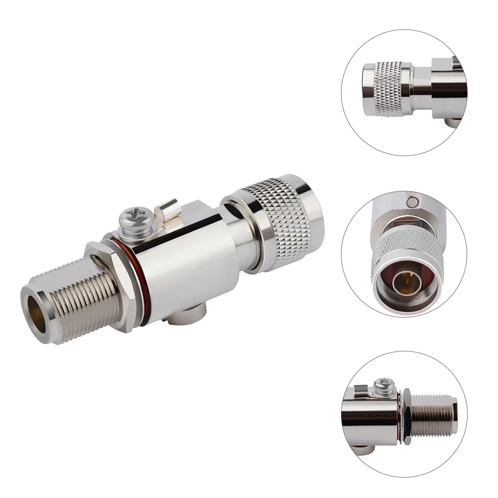 

Arrester Ground Cable Thunder Arrestor Bulkhead 3GHz Surge Protector Hard Disk Professionl Coaxial N-Type Nickel-plated Brass