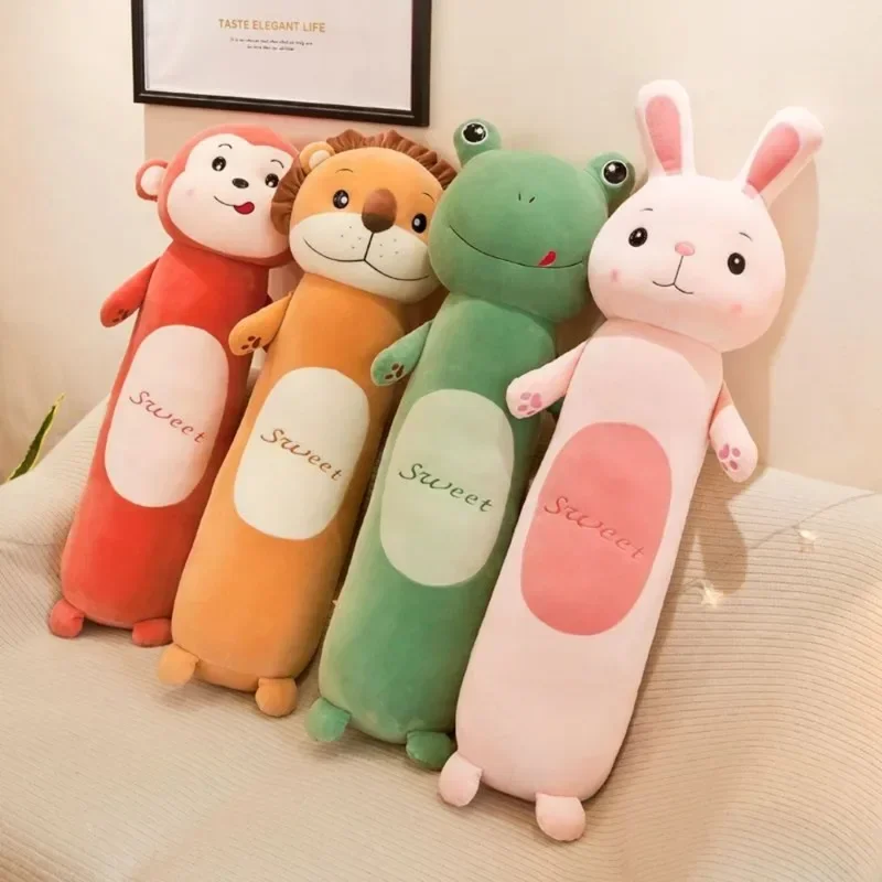 귀여운 토끼 베개 봉제 장난감, 사자 원숭이 개구리 동물 긴 다리 수면 쿠션 인형, 어린이 생일 크리스마스 선물, 50cm