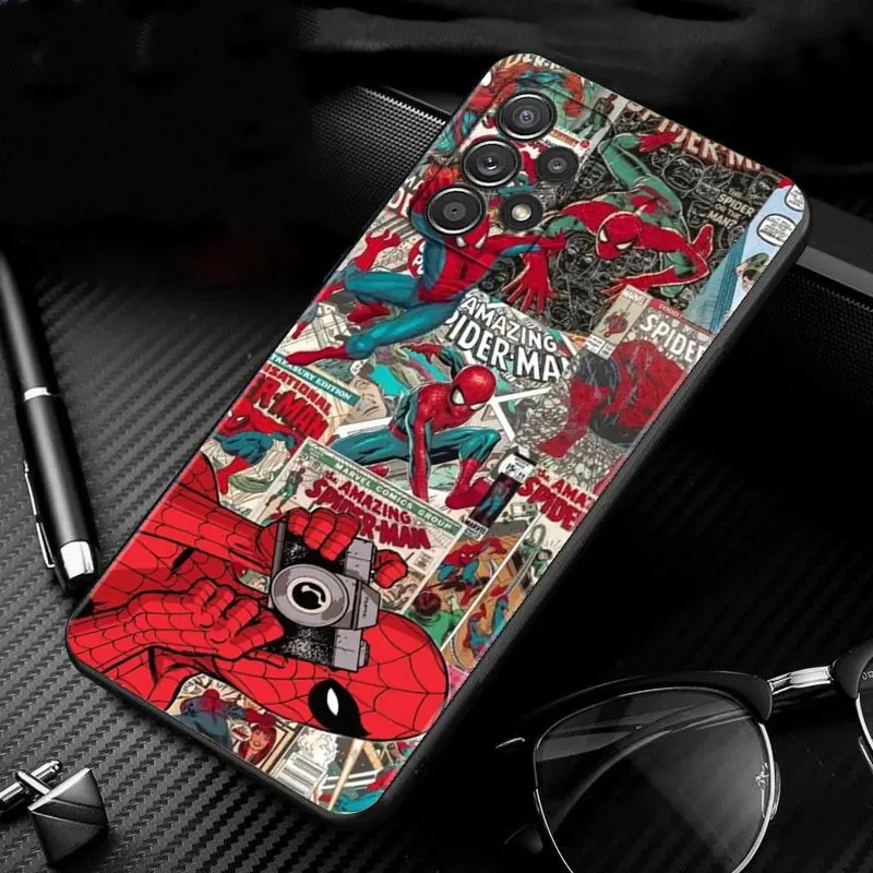 kawaii samsung cases For Samsung A12 Phone Case for Galaxy A21s A22 A32 Cases A51 A13 A52 A52s A71 A72 Marvel Spiderman 3 Superhero Movie Comics LOGO cute samsung cases Cases For Samsung